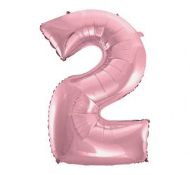 Godan Fóliový balón číslo 2 - ružová - 92 cm