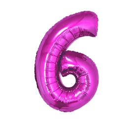 Godan Fóliový balón číslo 6 - fialová - 92 cm