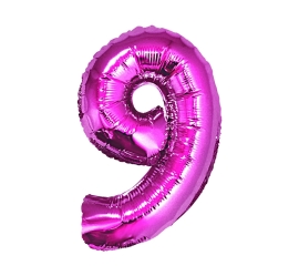 Godan Fóliový balón číslo 9 - fialová - 92 cm