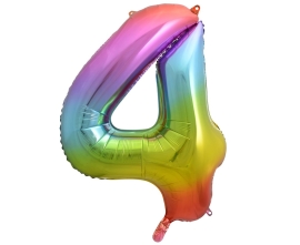 Godan Fóliový balón číslo 4 - dúhová - 92 cm