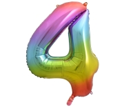 Godan Fóliový balón číslo 4 - dúhová - 92 cm - cena, porovnanie