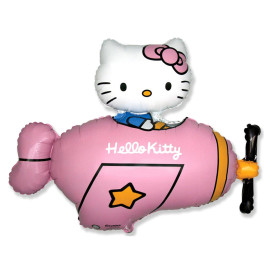 Godan Fóliový balón 24" Hello Kitty v lietadle - ružová