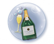 Qualatex Fóliový balón BUBBLES 21" - Šampanské 61cm - cena, porovnanie