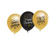 Godan Latexové balóny "Happy Birthday 30" - 5 ks - cena, porovnanie