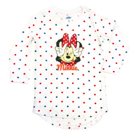 E Plus M Dievčenská bavlnená nočná košeľa "Minnie Mouse" - biela