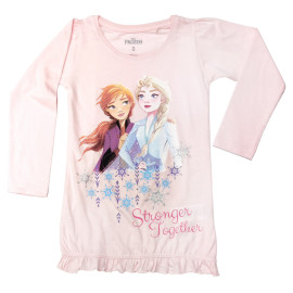 E Plus M Dievčenská bavlnená nočná košeľa "Frozen" - ružová