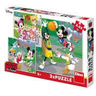 Dino Puzzle Športovci Mickey a Minnie 3x55 - cena, porovnanie