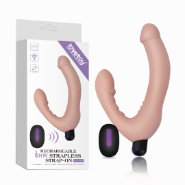 Lovetoy Rechargeable IJOY Strapless Strap-on Flesh