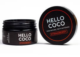 Hello Coco 100 % Natural Teeth Whitening STRAWBERRY 30g