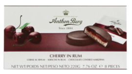 Anthon Berg Marcipán v čokoládě - višně v rumu 220g