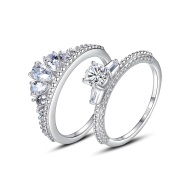 Lindas jewelry Strieborný dvojitý prsteň Tiara IPR095-9-5 - cena, porovnanie