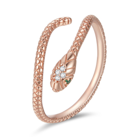 Lindas jewelry Strieborný prsteň Kráľovná Hadov Rose IPR101