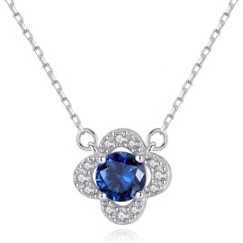 Lindas jewelry Strieborný náhrdelník Indigový Kvet INH154