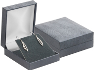 JKbox Luxusná koženková čierna krabička na malú sadu šperkov IK033-SAM