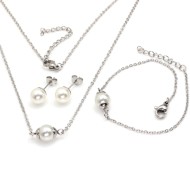 Lindas jewelry Sada šperkov Perlový štýl chirurgická oceľ IS054 - cena, porovnanie
