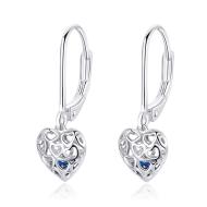 Lindas jewelry Strieborné náušnice Visiace Double Love Srdce IN089 - cena, porovnanie