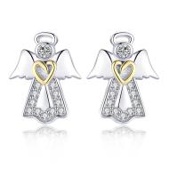 Lindas jewelry Strieborné napichovacie náušnice Anjel Pána IN212 - cena, porovnanie