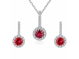 Lindas jewelry Zvýhodnená sada šperkov Červený Kvietok