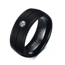 Sams Artisans Prsteň Minimal Black titán IPRM004-66