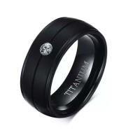 Sams Artisans Prsteň Minimal Black titán IPRM004-66 - cena, porovnanie