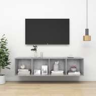 vidaXL Nástenná TV skrinka betónovosivá 37x37x142,5 cm drevotrieska - cena, porovnanie