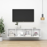vidaXL Nástenná TV skrinka biela 37x37x142,5 cm drevotrieska - cena, porovnanie