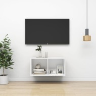 vidaXL Nástenná TV skrinka biela 37x37x72 cm drevotrieska - cena, porovnanie