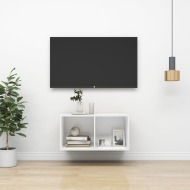 vidaXL Nástenná TV skrinka biela 37x37x72 cm drevotrieska - cena, porovnanie
