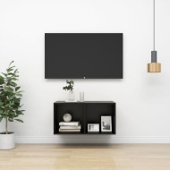 vidaXL Nástenná TV skrinka čierna 37x37x72 cm drevotrieska - cena, porovnanie