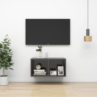 vidaXL Nástenná TV skrinka sivá 37x37x72 cm drevotrieska - cena, porovnanie