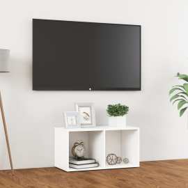 vidaXL TV skrinka biela 72x35x36,5 cm drevotrieska