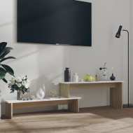 vidaXL TV skrinka biela a dub sonoma 180x30x43 cm drevotrieska - cena, porovnanie