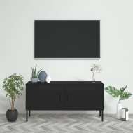 vidaXL TV skrinka čierna 105x35x50 cm oceľ - cena, porovnanie
