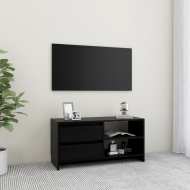 vidaXL TV skrinka čierna 80x31x39 cm borovicový masív - cena, porovnanie