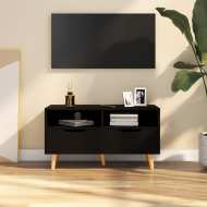 vidaXL TV skrinka čierna 90x40x48,5 cm drevotrieska - cena, porovnanie