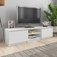 vidaXL TV skrinka, lesklá biela 140x40x35,5 cm, drevotrieska - cena, porovnanie