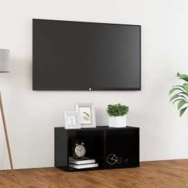 vidaXL TV skrinka lesklá čierna 72x35x36,5 cm drevotrieska