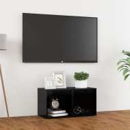 vidaXL TV skrinka lesklá čierna 72x35x36,5 cm drevotrieska - cena, porovnanie