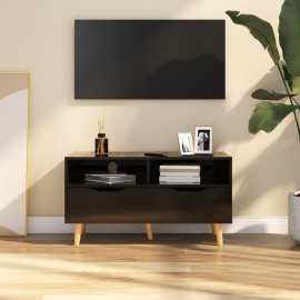 vidaXL TV skrinka lesklá čierna 90x40x48,5 cm drevotrieska