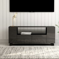 vidaXL TV skrinka lesklá sivá 120x35x43 cm drevotrieska - cena, porovnanie