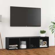 vidaXL TV skrinka lesklá sivá 142,5x35x36,5 cm drevotrieska - cena, porovnanie
