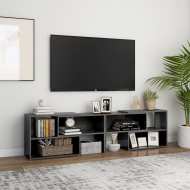 vidaXL TV skrinka lesklá sivá 149x30x52 cm drevotrieska - cena, porovnanie