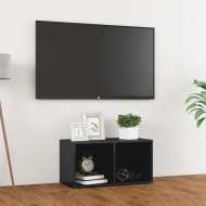 vidaXL TV skrinka lesklá sivá 72x35x36,5 cm drevotrieska - cena, porovnanie