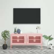 vidaXL TV skrinka ružová 105x35x50 cm oceľ - cena, porovnanie
