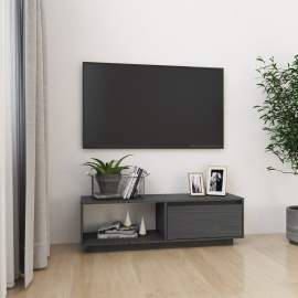 vidaXL TV skrinka sivá 110x30x33,5 cm borovicový masív