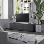 vidaXL TV skrinka, sivá 120x34x30 cm, drevotrieska - cena, porovnanie