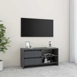 vidaXL TV skrinka sivá 80x31x39 cm borovicový masív
