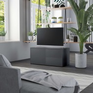 vidaXL TV skrinka, sivá 80x34x36 cm, drevotrieska - cena, porovnanie
