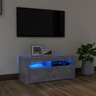 vidaXL TV skrinka s LED svetlami betónová sivá 90x35x40 cm - cena, porovnanie
