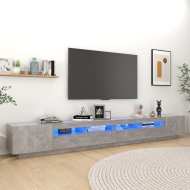vidaXL TV skrinka s LED svetlami betónovo-sivá 300x35x40 cm - cena, porovnanie